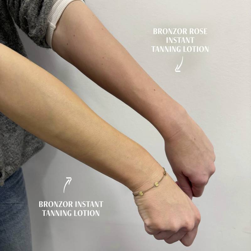Bronzor Instant Tanning Lotion Rosé - Zongebruinde teint zonder zon voor een blekere huid| Mylène