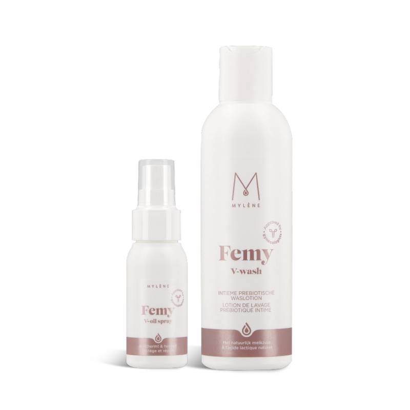 Offre spéciale Femy : V-oil spray + V-wash | Mylène