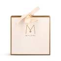 Petit sac cadeau blanc aux accents dorés | Mylène