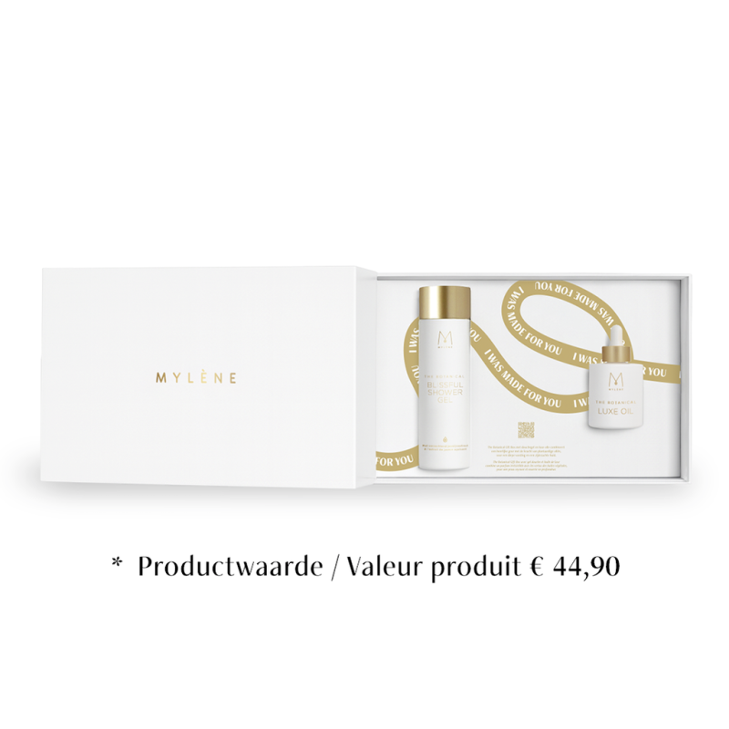 The Botanical Gift Box: Blissful Shower Gel + Luxe Oil - luxe geschenkset | Mylène